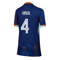Maglia Calcio Paesi Bassi Virgil van Dijk #4 Seconda Divisa Donna Europei 2024 Manica Corta